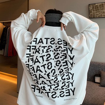 美式高街hiphop衛衣女春秋薄款寬松ins潮牌oversize外套長袖上衣