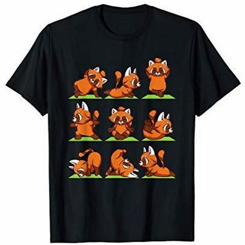 面白いtシャツ かわいい レッサーパンダ ヨガ 瞑想 ポーズ 服 たぬき 動物 メンズ レディース グッズ Tシャツ 通販 Lineポイント最大0 5 Get Lineショッピング