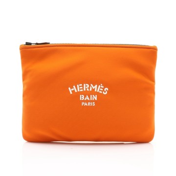 HERMES 愛馬仕 Neobain MM 收納包 經典橘 尼龍 H104312M 03 【二手名牌BRAND OFF】