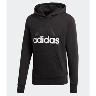 【JOKO JOKO】Adidas Essentials 三線條Logo 黑色 連帽T