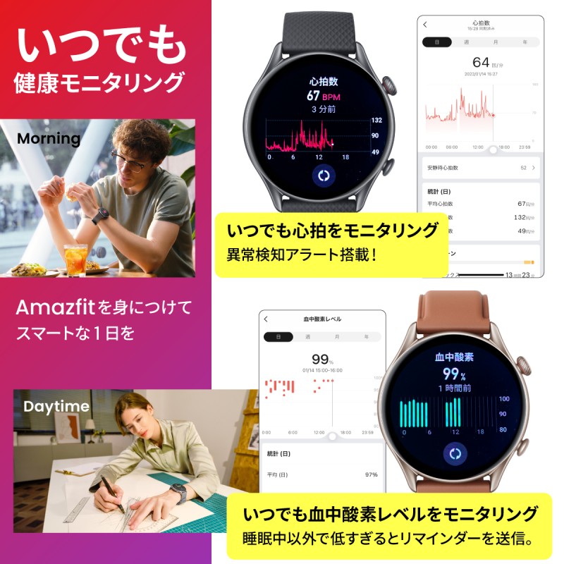 スマートウォッチ Amazfit GTR 3 Pro アマズフィット 日本正規代理店 ...