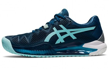 WMNS ASICS GEL-RESOLUTION 8 LOW-TOP RUNNING SHOES BLUE