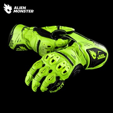 摩托車競技手套 鳴嘯GT加長保暖🇹🇼新款 真皮機車裝備 手機觸屏多重防護TPR 蜂窩防滑 騎行裝備賽道CE2級認證手套