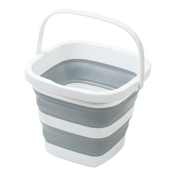 PEARL LIFE 珍珠金屬 Kitchen Mate系列 方形設計折疊多功能籃 27.5 x 26.5 x 20.5cm 400g 5.6L  聚丙烯 白色 + 灰色  1個