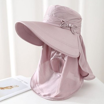 👒【新款大帽簷全臉護頸披肩帽】採茶戶外遮陽防曬帽｜冰絲透氣防紫外線｜加寬帽簷＋可調節帽圍 騎車採茶防曬不悶熱