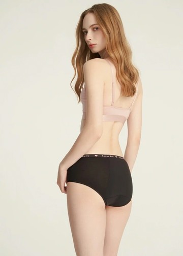 XXL Sugar Crush．高腰生理褲(黑-Love緊帶)