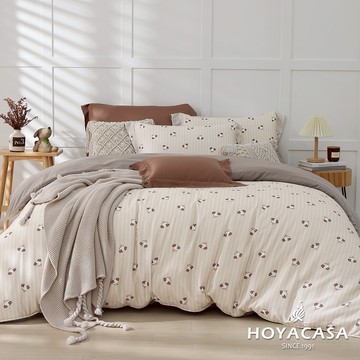 HOYACASA 60支抗菌天絲兩用被床包組｜布格小憩｜(雙人/加大)