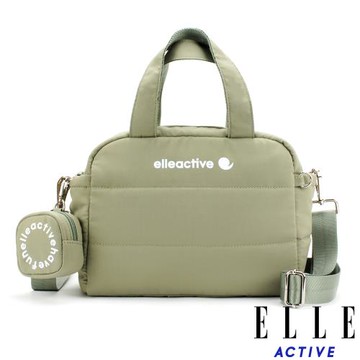 【ELLE Active】蓬蓬雲朵系列-手提袋/手提側背包/斜背包-抹茶綠