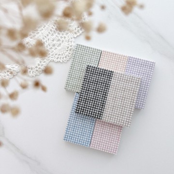 水彩格紋記事本