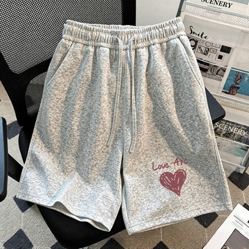 【FOH】五分短褲 美式短褲 夏天短褲 彈性短褲 寬鬆短褲 闊腿短褲 女短褲夏季 ins風短褲 休閒短褲女