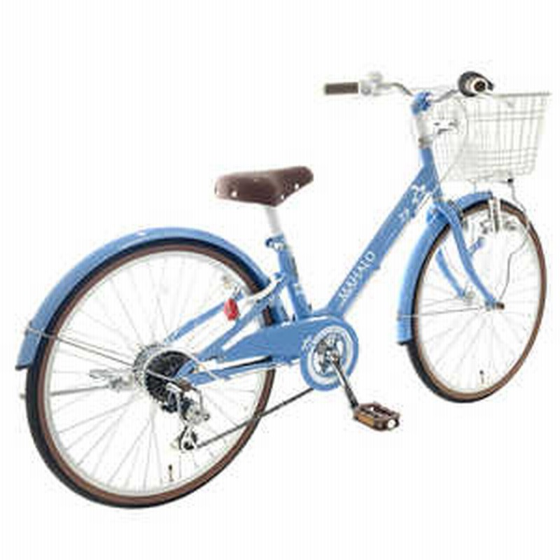 MAHALO 22インチ 6速 子供用 白ピンク (184)