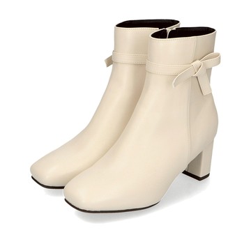 ORiental TRaffic 不對稱蝴蝶結繫帶方頭短靴 (日本OR女鞋 MO33409)