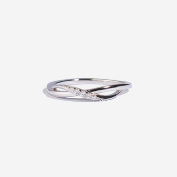 【Isha Jewelry】立體排鑽無限純銀戒 | 輕珠寶感。多尺寸