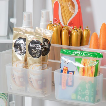 日本冰箱側門醬料收納盒廚房透明塑料掛式調料包芥末醬儲物盒 收納架 置物架 小紅書同款