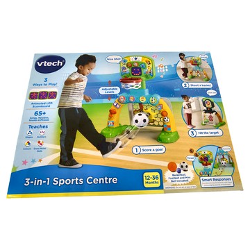 Vtech 3合1健身運動場，3種玩法，適合12-36個月  混和顏色  1盒