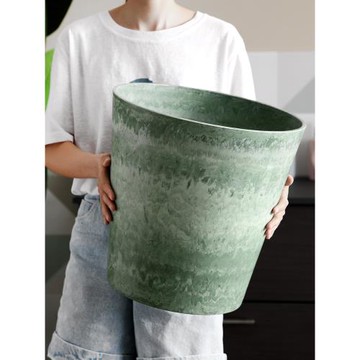 出口北歐簡約客廳陽臺落地仿水泥裝飾套盆塑料加厚大口徑樹脂花盆