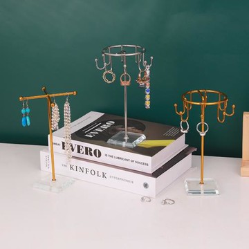 梳妝臺項鏈手鏈手表收納架耳環釘展示架戒指首飾品架桌面鑰匙收納