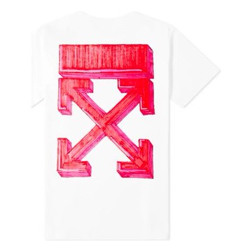 Off-White FW20 Marker Arrow Red Arrow Printed Men White