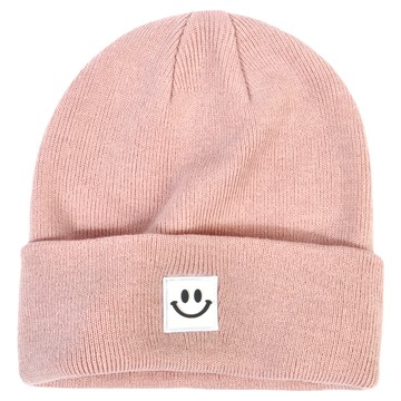 bebehome 兒童韓系時尚針織帽 經典粉笑臉 (成人)  成人/頭圍40~50cm
