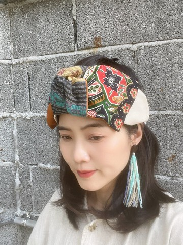 圖騰 鬆緊寬髮帶