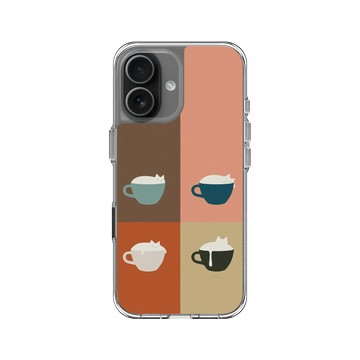 iPhone 17 Clear Case（相機按鈕） 透明 - ilovedoodle (Lim Heng Swee) - Coffee Cat: 貓布奇諾