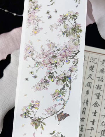 花棲春信 春の花 野鳥 芽吹き ボタニカル PET 貝殼光