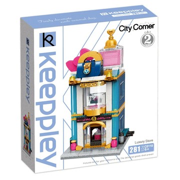 Qman 啟蒙 積木系列 高雅精品店 Set City Corner  1盒