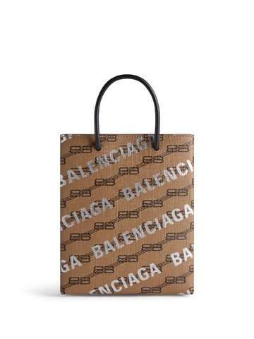 Balenciaga - BB Monogram-print tote bag - women - Polyurethane/Polyester/Cotton/CALFSKIN - One Size - Brown