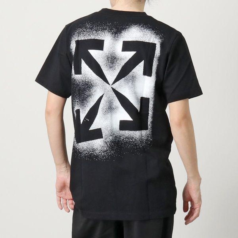 OFF-WHITE オフホワイト VIRGIL ABLOH 半袖 Tシャツ OMAA027E20JER006 メンズ コットン アロー  スプレープリント ロゴ クルーネック 1001 | LINEショッピング