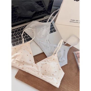 甜美少女輕薄透氣兔耳杯小胸聚攏內衣女夏舒適防凸點無鋼圈文胸罩
