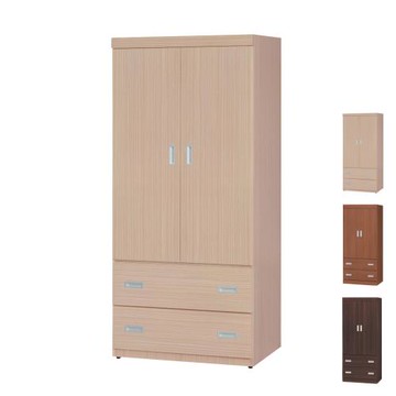 Boden-瓦布2.7尺二門二抽衣櫃(三色可選)