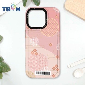 TRON IPhone 16 Pro 日系和風圓點散花系列 防摔太空載具殼 透黑 軟硬 手機殼