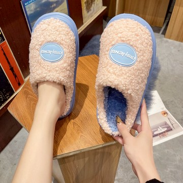 情侶棉拖鞋女秋冬居家保暖防滑室內可愛毛絨半包跟家用月子棉鞋潮