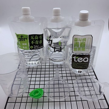 ✨🎇可開發票#一次性吸嘴袋 奶茶袋 中藥袋 果汁袋  食品級 耐高溫 大口徑吸嘴袋  透明自立吸嘴袋