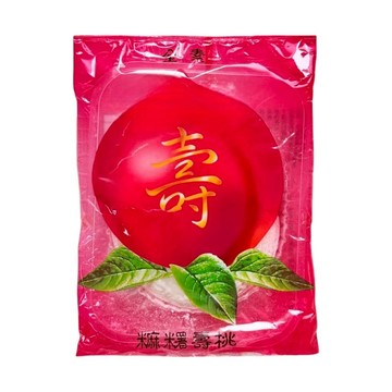 麻糬壽桃(紅豆口味)