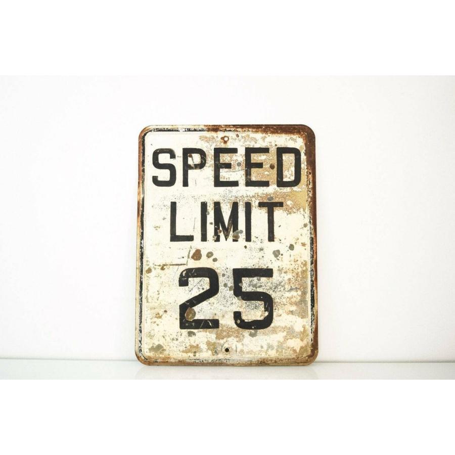 海外輸入 道路標識 vintage industrial speed limit road traffic sign rustic embossed  通販 LINEポイント最大0.5%GET LINEショッピング