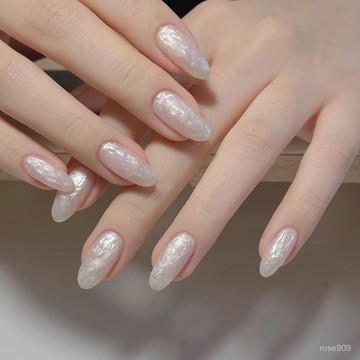 💅限時下殺穿戴甲💅純手工穿戴甲高級簡約新款裸色指甲純手工螺紋顯白溫柔穿戴美甲款手工穿戴甲 AOMZ