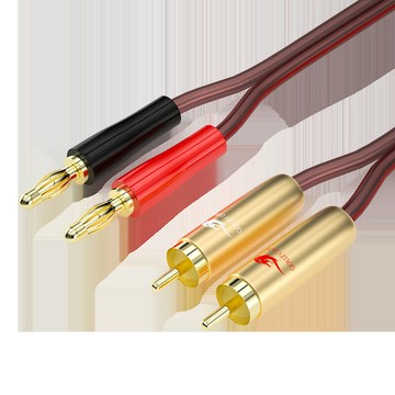 音頻線 音源線 喇叭線 戈利獅發燒級rca雙蓮花轉雙香蕉頭線RCA轉音響線功放音箱連接喇叭