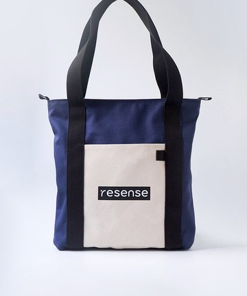 質感帆布手提袋-藍