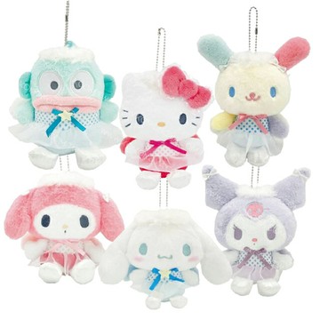 小禮堂 Sanrio 三麗鷗 絨毛吊飾娃娃 (天使芭蕾) Kitty 美樂蒂 酷洛米 大耳狗 人魚漢頓 花小兔