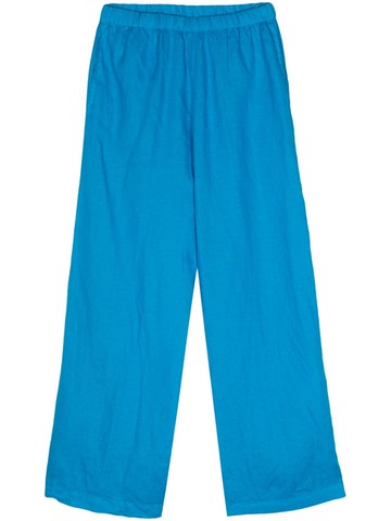 ASPESI - cropped linen trousers - women - Linen/Flax - 42 - Blue