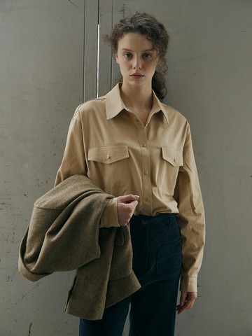 Soft loose fit shirt (Beige)