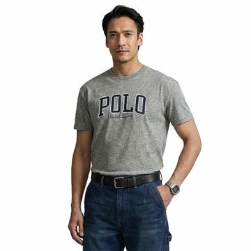 Polo Ralph Lauren RL 熱銷印刷文字圖案短袖T恤-灰色