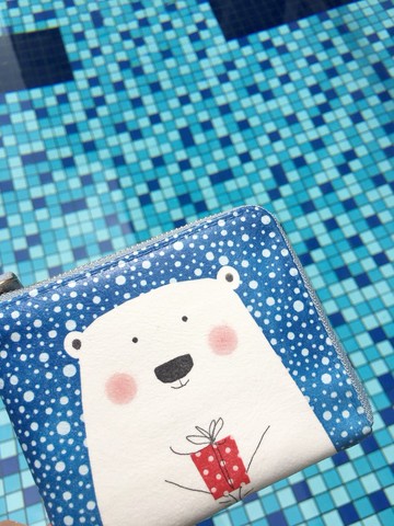 【L型短夾】送禮小白熊 L型 錢包 短夾 零錢包 卡夾  畢業 交換