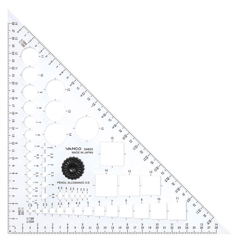 バンコ 三角定規型テンプレート 34822 無色 15cm 通販 LINEポイント