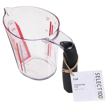 SELECT 100量杯  透明色 + 黑色  300ml  1個