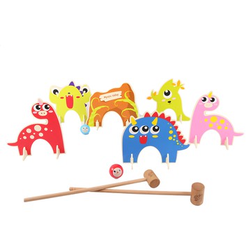 KCFriends 怪獸槌球組 22件組合式配件 木質圓滑不刺手 安全無毒  1組