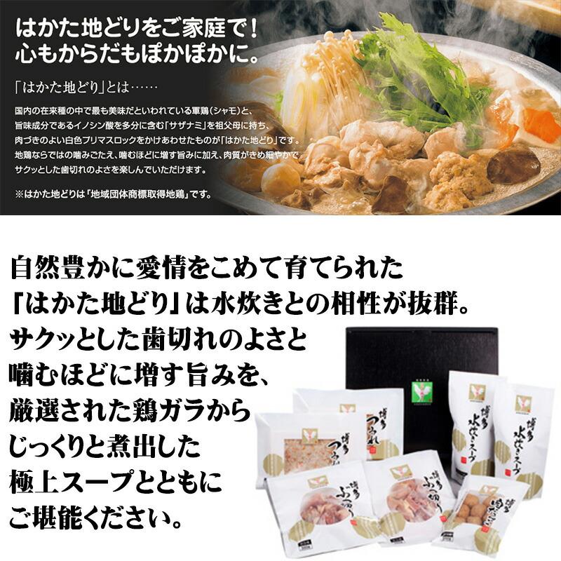 はかた地どり 水炊きセット (4-5人前) 福岡 九州 鍋セット 本場 人気