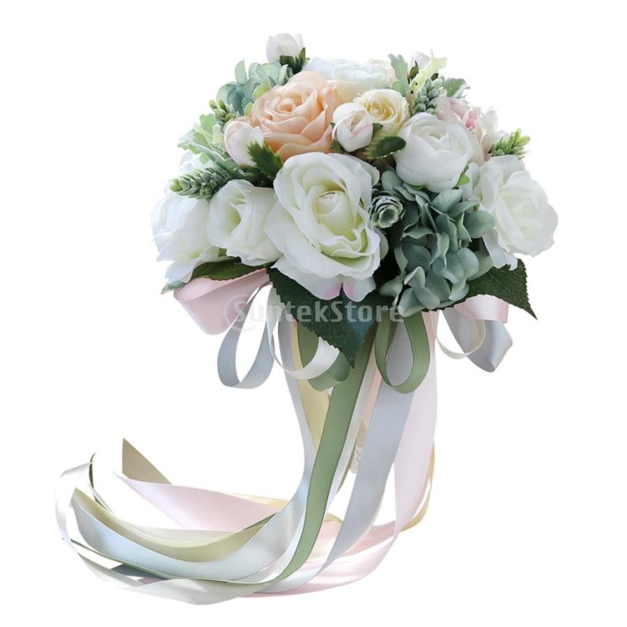 ウェディング　バラ　造花 ウェディングブーケ ブーケ 花束 フラワー 造花 薔薇の花