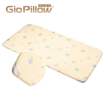 韓國 GIO Pillow - 二合一有機棉透氣排汗嬰兒床墊-派對小象